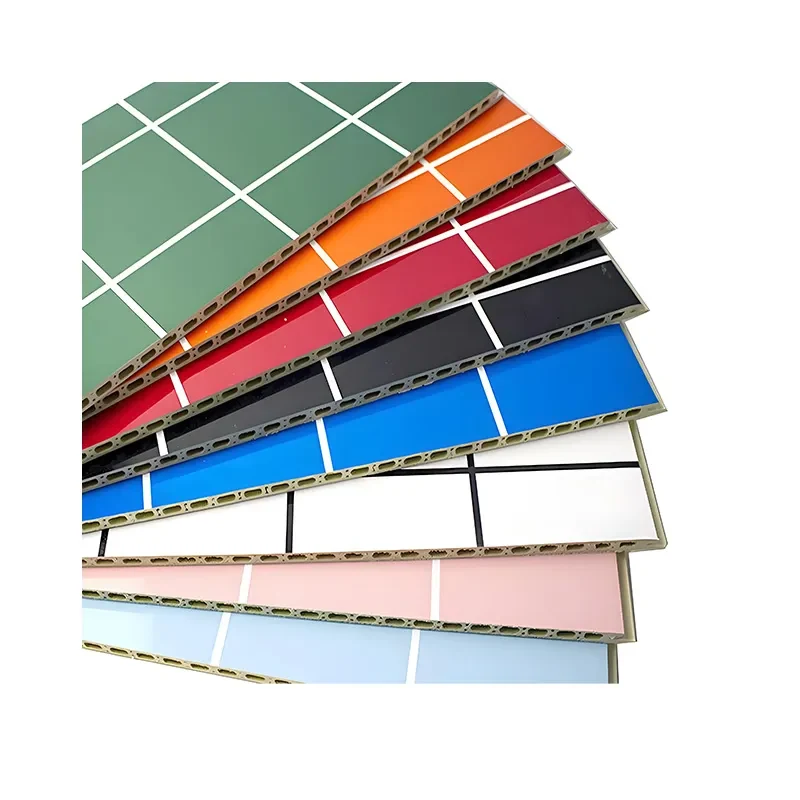 Wasserdichte Bambusfaser -PVC -Wandplatten