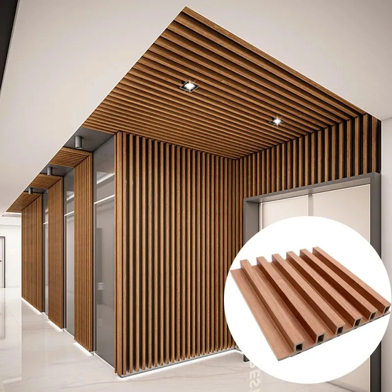 Holzkorn WPC Wall geriffelt